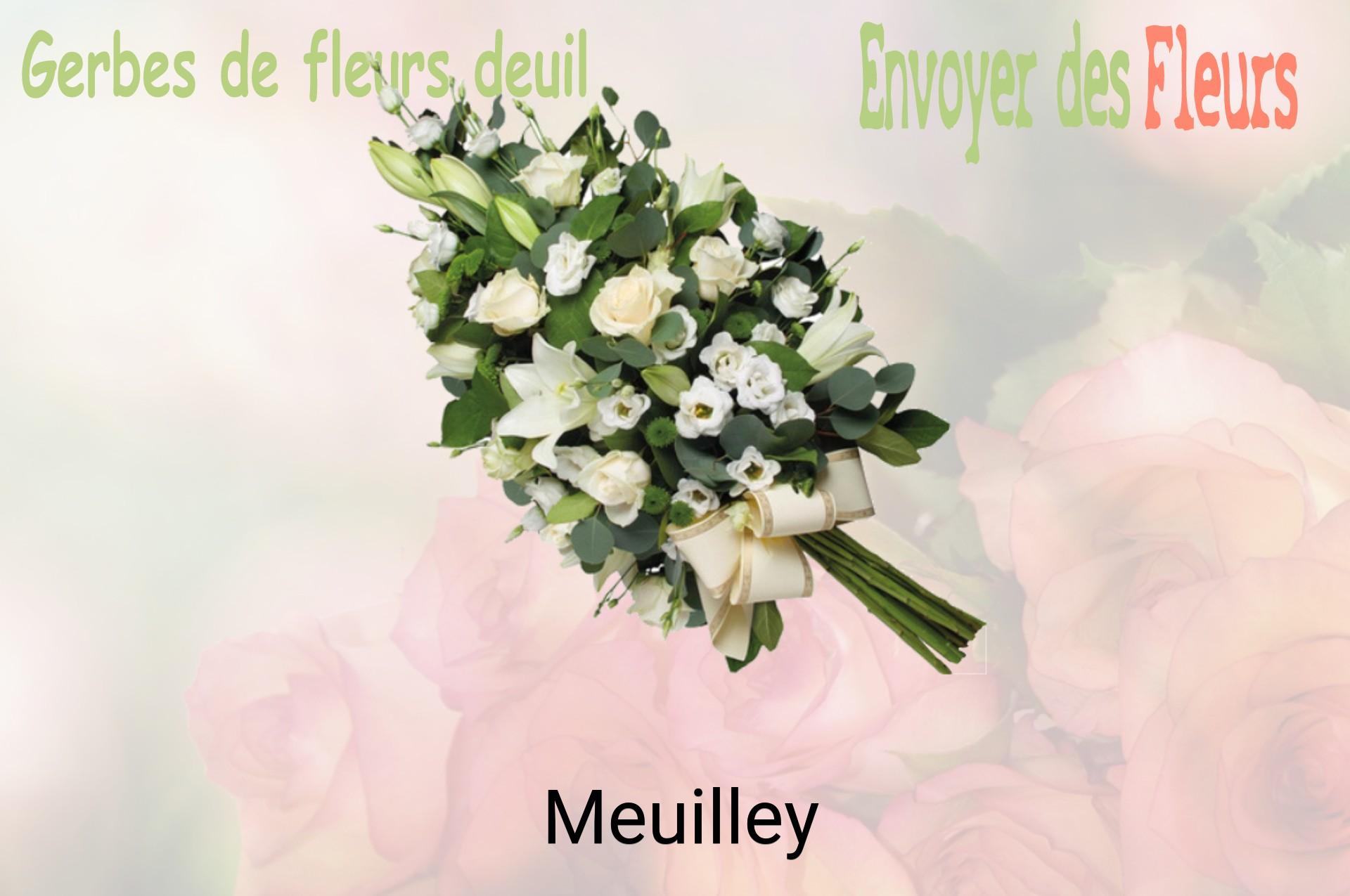 Gerbe de fleurs de deuil livrée à Meuilley